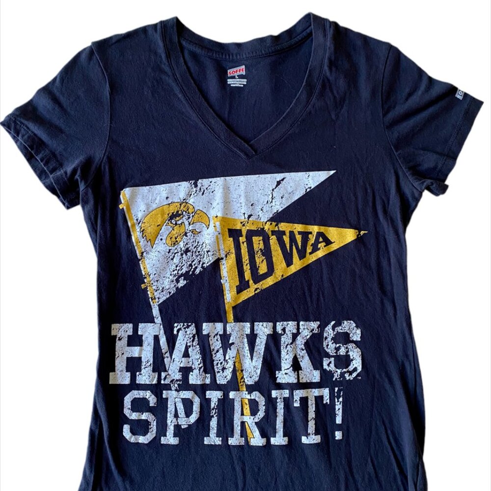 Soffee Iowa Hawkeye Spirit V-Neck T-Shirt